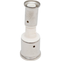 Переходная муфта HENCO ПВДФ пресс, белая, 26x16 16PKW-2616