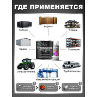 Грунт-Эмаль 3 в 1 по ржавчине MALARE StrongCorr, алкидно-уретановая, глянцевая, небесно-голубой, 2 кг 2036771564326 ГЭСТР5015Г0200
