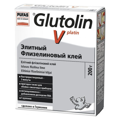 Элитный флизелиновый клей Pufas GLUTOLIN V platin 390 23 803