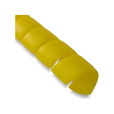 PARLMU спиральная пластиковая защита SG-20-F12, полипропилен, размер 20, плоская поверхность, цвет желтый, длина 1 м PR0200200