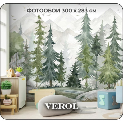 Флизелиновые фотообои 3d на стену Verol горы и лес 100-ФФО-05732