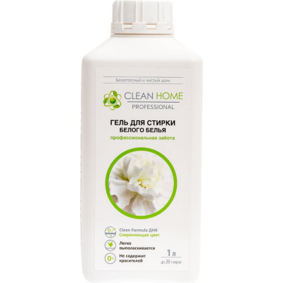CLEAN HOME Гель для стирки для белых тканей 1 л 392