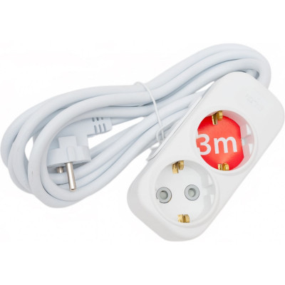 ELBI Myra Удлинитель с/з 2вх с защитными шторками 3м (3x1,5) 527-010203-221