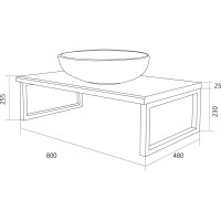 Столешница 1Marka GRUNGE LOFT 80 Бетон светлый У85839