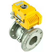 Шаровой кран DN.ru КШФП.316.200 Ду80 Ру16 с электроприводом QT-015 24В D160-02119