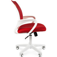 Компьютерное кресло CHAIRMAN 696 белый пластик TW-19/TW-69 красный 00-07014837