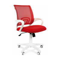 Компьютерное кресло CHAIRMAN 696 белый пластик TW-19/TW-69 красный 00-07014837