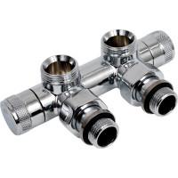 Угловой узел SR Rubinetterie Tondera 50 мм, запорный 1/2"х3/4" Е, хром 0699-1500C0E0