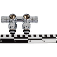 Угловой узел SR Rubinetterie Tondera 50 мм, запорный 1/2"х3/4" Е, хром 0699-1500C0E0