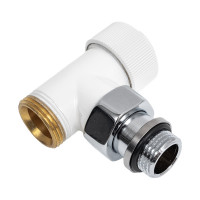 Угловой клапан SR Rubinetterie Tondera термостатический, 1/2"х3/4" Е, белый 0633-1500VCEA