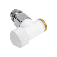 Угловой клапан SR Rubinetterie Tondera термостатический, 1/2"х3/4" Е, белый 0633-1500VCEA