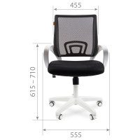 Компьютерное кресло CHAIRMAN 696 белый пластик TW-11/TW-01 черный 00-07014835