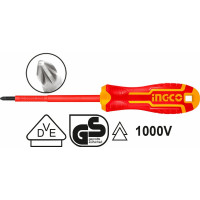 Диэлектрическая крестовая отвертка INGCO PZ1x80 мм HISD81PZ180
