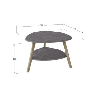 Журнальный стол Мебелик Бруклин серый бетон/дуб сонома 6932