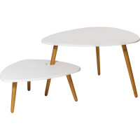 Журнальный стол Мебелик Стилгрей белый/дуб светлый 5011