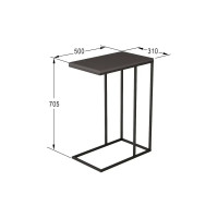 Придиванный стол Мебелик Агами графит/чёрный 978