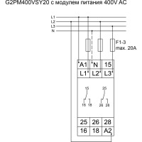 Реле контроля фаз TELE G2PM400VSY20 + TR2-400VAC 2390504_282117