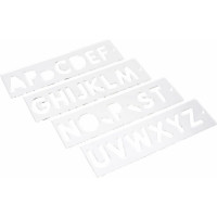 Шаблон пластиковый прозрачный для фрезерования букв высотой 57 мм, 4 пластины TREND TEMP/LUC/57