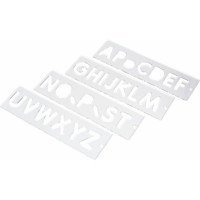 Шаблон пластиковый прозрачный для фрезерования букв высотой 57 мм, 4 пластины TREND TEMP/LUC/57