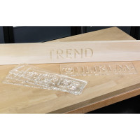 Шаблон пластиковый прозрачный для фрезерования букв высотой 57 мм, 4 пластины TREND TEMP/LUC/57