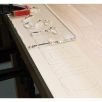 Шаблон пластиковый прозрачный для фрезерования букв высотой 57 мм, 4 пластины TREND TEMP/LUC/57