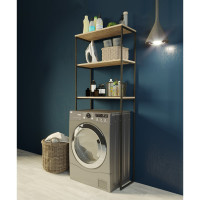 Шкаф в ванную 1Marka Grunge Loft над стиральной машиной, 170х65 см, Дуб вотан Ц0000005440