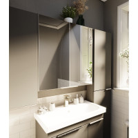 Зеркальный шкаф 1Marka Gaula 60 2д. Black У92541