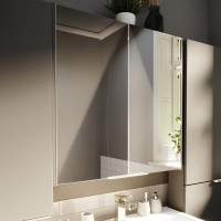 Зеркальный шкаф 1Marka Gaula 60 2д. Black У92541