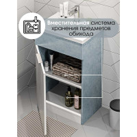 Тумба с раковиной в ванную 1Marka Revo 50 см напольная Бетон светло-серый У99085
