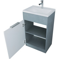 Тумба с раковиной в ванную 1Marka Revo 50 см напольная Бетон светло-серый У99085