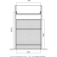 Тумба с раковиной в ванную 1Marka Revo 50 см напольная Бетон светло-серый У99085