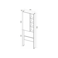 Шкаф напольный 1Marka Gaula 60Н 1д. White У92518