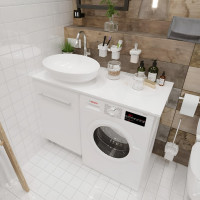 Тумба 1Marka Wash 48Н 1д. Белый глянец Ц0000002638