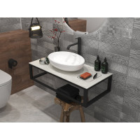 Столешница 1Marka LOFT 80 из керамогранита, светло-серый МА01 Nat Ц0000008735