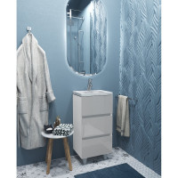 Тумба с раковиной Marka One в ванную Bumble 40 см напольная 2 ящика Ц0000001480