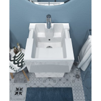 Тумба с раковиной Marka One в ванную Bumble 40 см напольная 2 ящика Ц0000001480