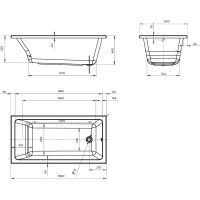 Ванна Marka One "BIANCA" 18080 01бья1880