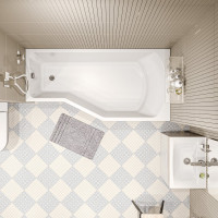 Акриловая ванна Marka One "Convey" 17075 асимметричная правая белая 01кон1775п