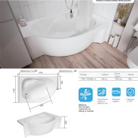 Панель Marka One "ERGONOMIKA" 158-175х110, правая R 02эрг17511п
