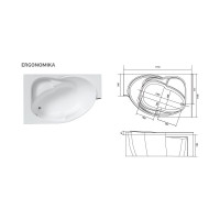 Ванна Marka One "ERGONOMIKA" 158-175х110, L 01эрг17511л