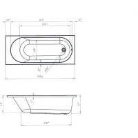 Ванна Marka One ATLAS 1700x700 01атл1770