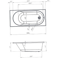 Ванна Marka One ATLAS 1500x700 01атл1570