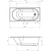 Ванна Marka One ATLAS 1600x700 01атл1670