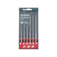Набор буров Flex DR No2 (6 шт; 5/6/8x110 мм; 6/8/10x160 мм; SDS-plus) Hammer 30776 201-902