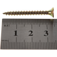 Шуруп для дерева Саморезик 4х35 универсальный потай, желтый цинк, Pz-2 800шт SYZ-4х35-800