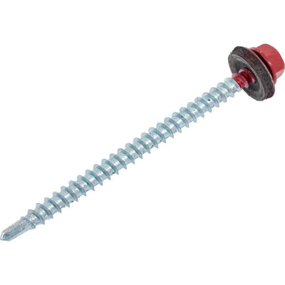 Кровельный саморез крепежная техника красный рубин, 4,8x70, ral 3003, 100 шт. 420333 БК