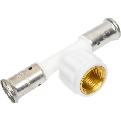 Тройник Henco вр, пвдф пресс (белый), 16x1/2"x16 13PKW-160416