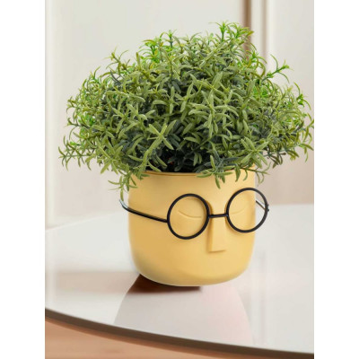 Кашпо IDEA СТИВ D115 мм 0,65л со вставкой, банановый М 3079