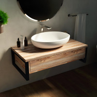Тумба 1Marka GRUNGE LOFT 100П 1 выдвижной ящик Дуб Намибия У85847