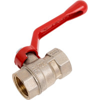 Шаровой кран Tiemme Mistral ВВ, 1/2", красный рычаг 2360010